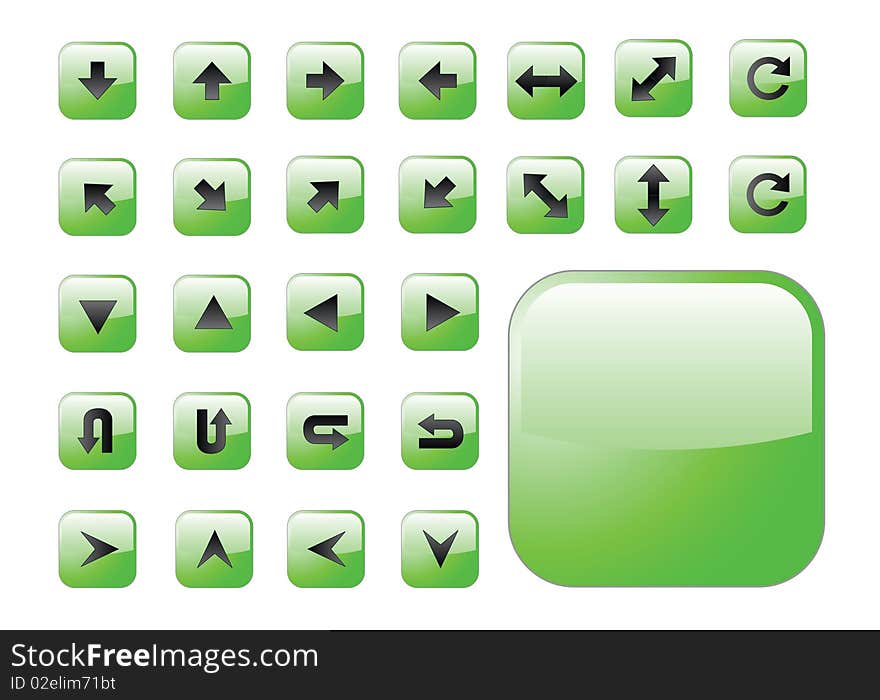 Arrow Green Buttons