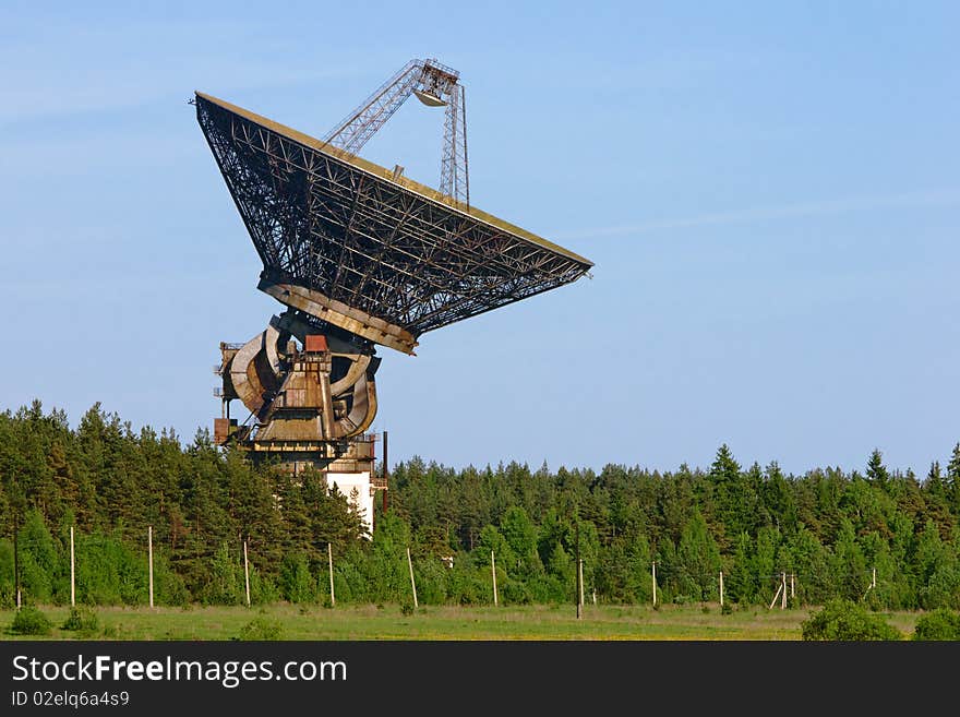 Huge space communication radar at Kolyazino, Moscow, Russia. Huge space communication radar at Kolyazino, Moscow, Russia