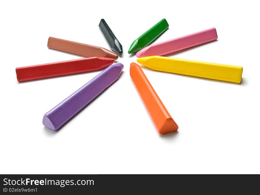 Multicolored Crayons.