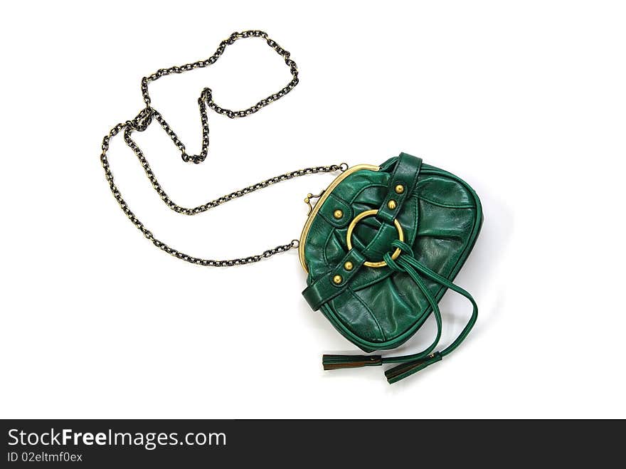 Small green handbag