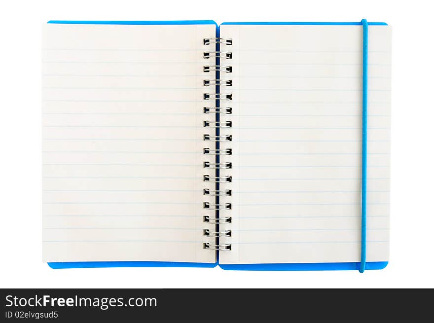 Notebook on a white background