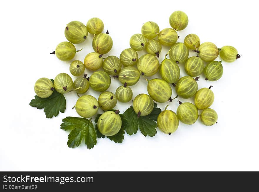 Gooseberry on white background