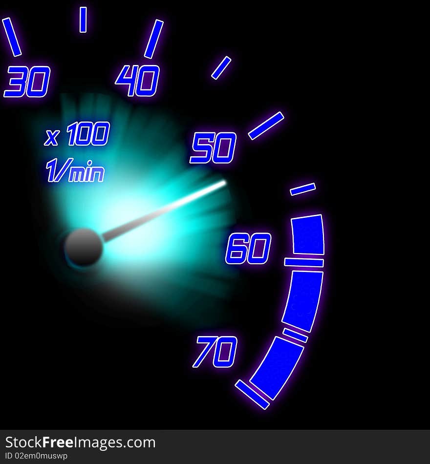 Abstract style illustration of the speeding odometer