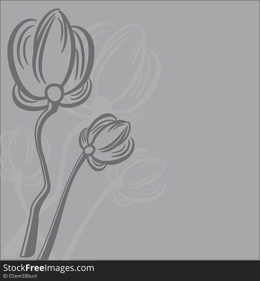 Dark floral background for your design.