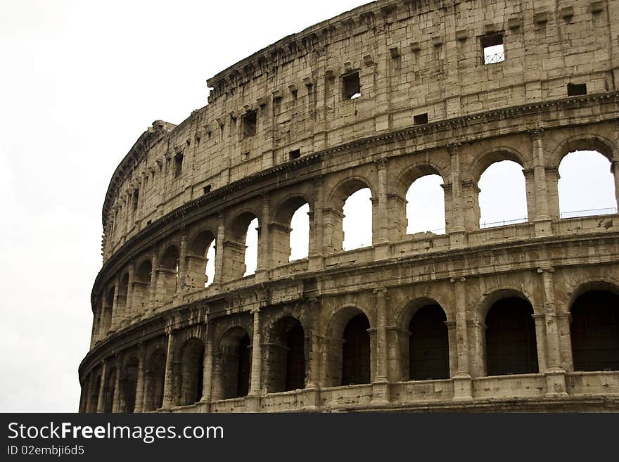 The Roman Colosseum in Rome, Italy