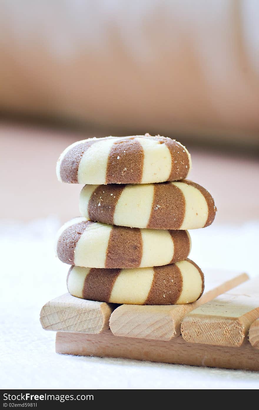 Black white cake tower close up