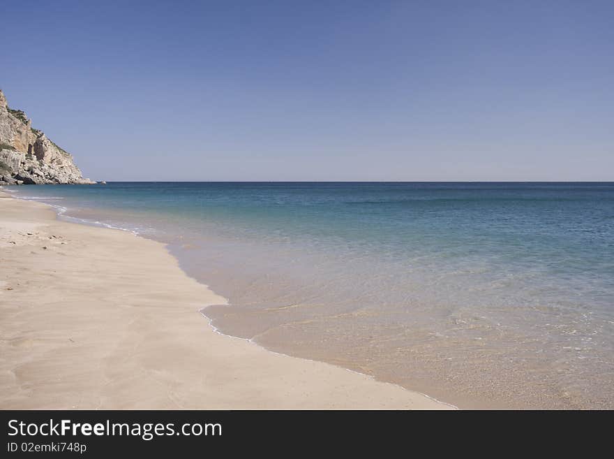 Empty wild beach