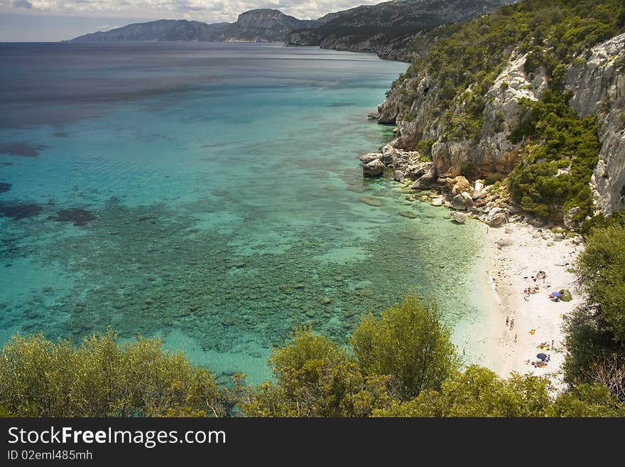 Beautiful view of coastline in summertime - Dorgali, Sardegna Island, Italy. Beautiful view of coastline in summertime - Dorgali, Sardegna Island, Italy.