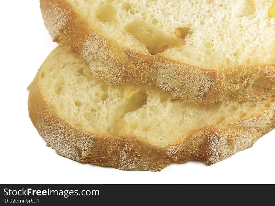 Bread isolated on white background