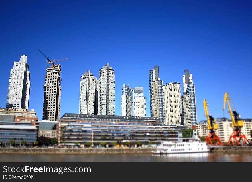 Skyline of buenos aires city in Argentina. Skyline of buenos aires city in Argentina.