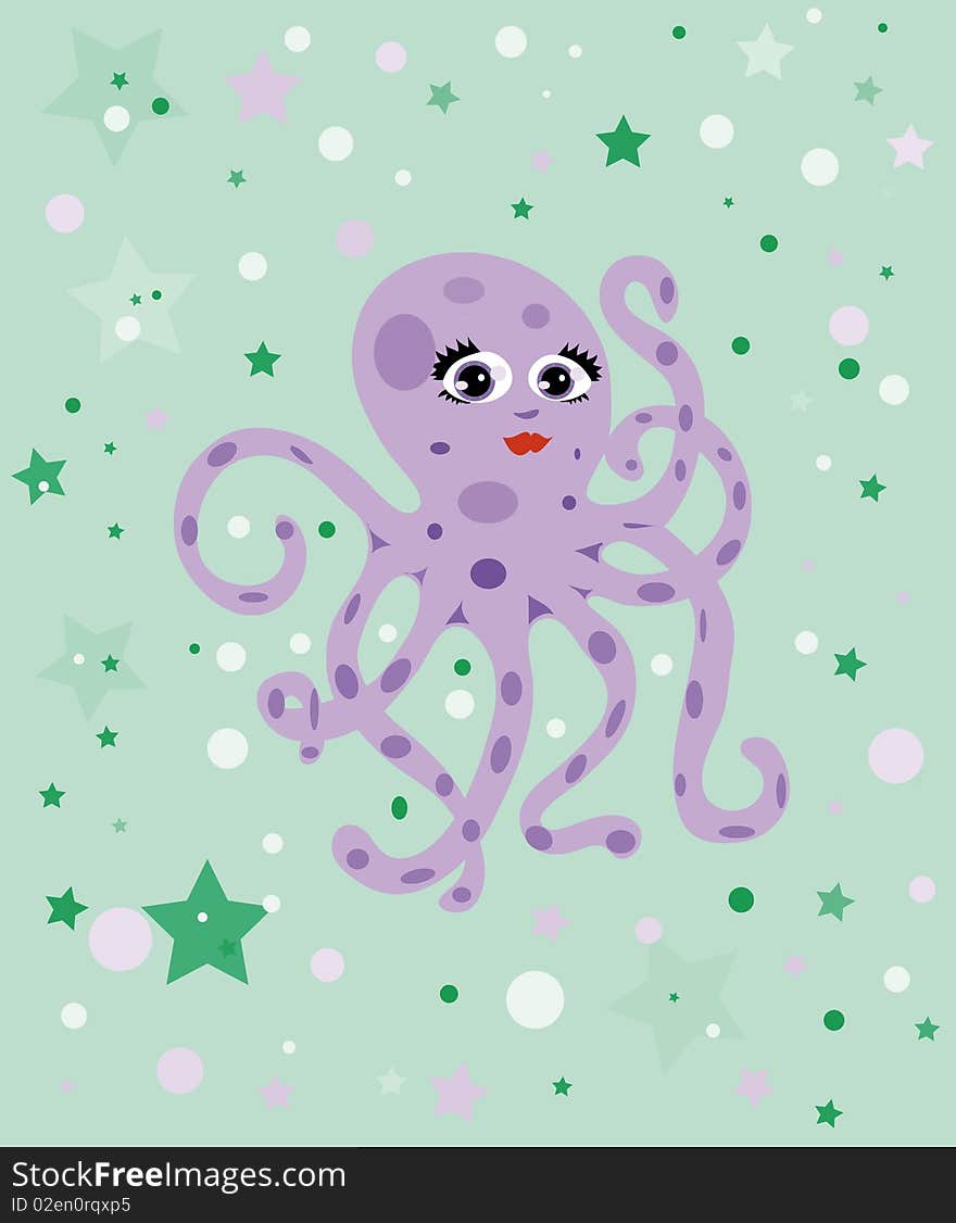 Cheerful octopus