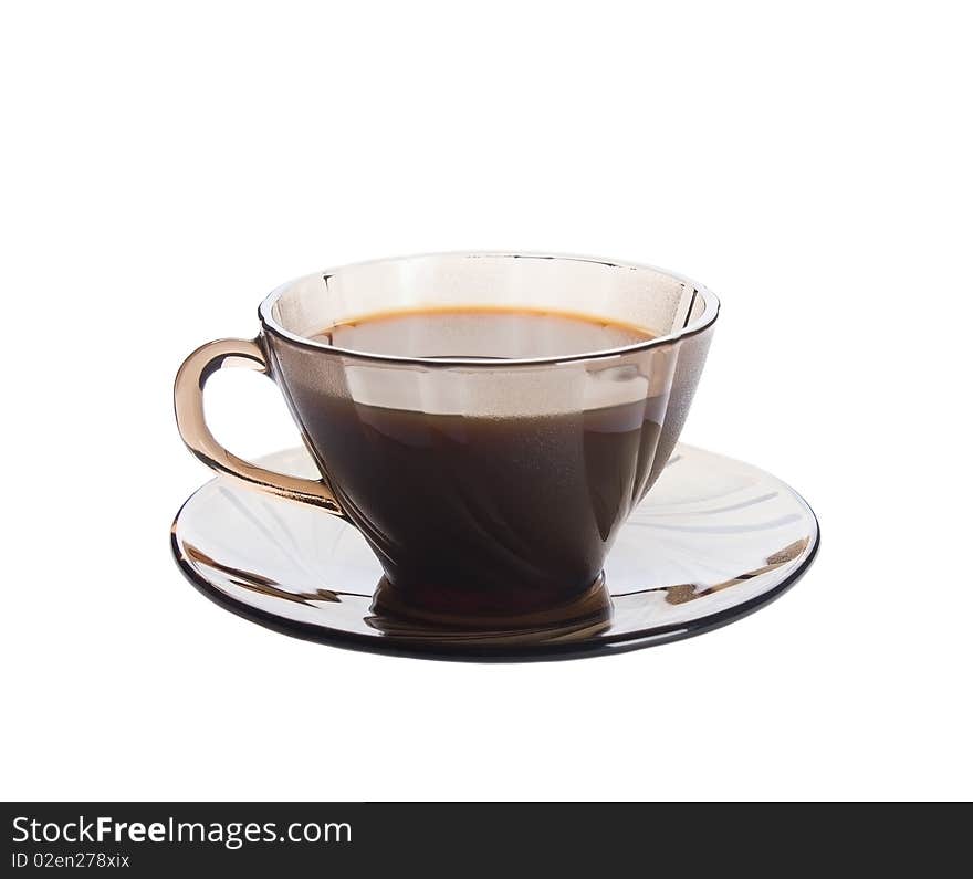 Cup of coffee on a saucer