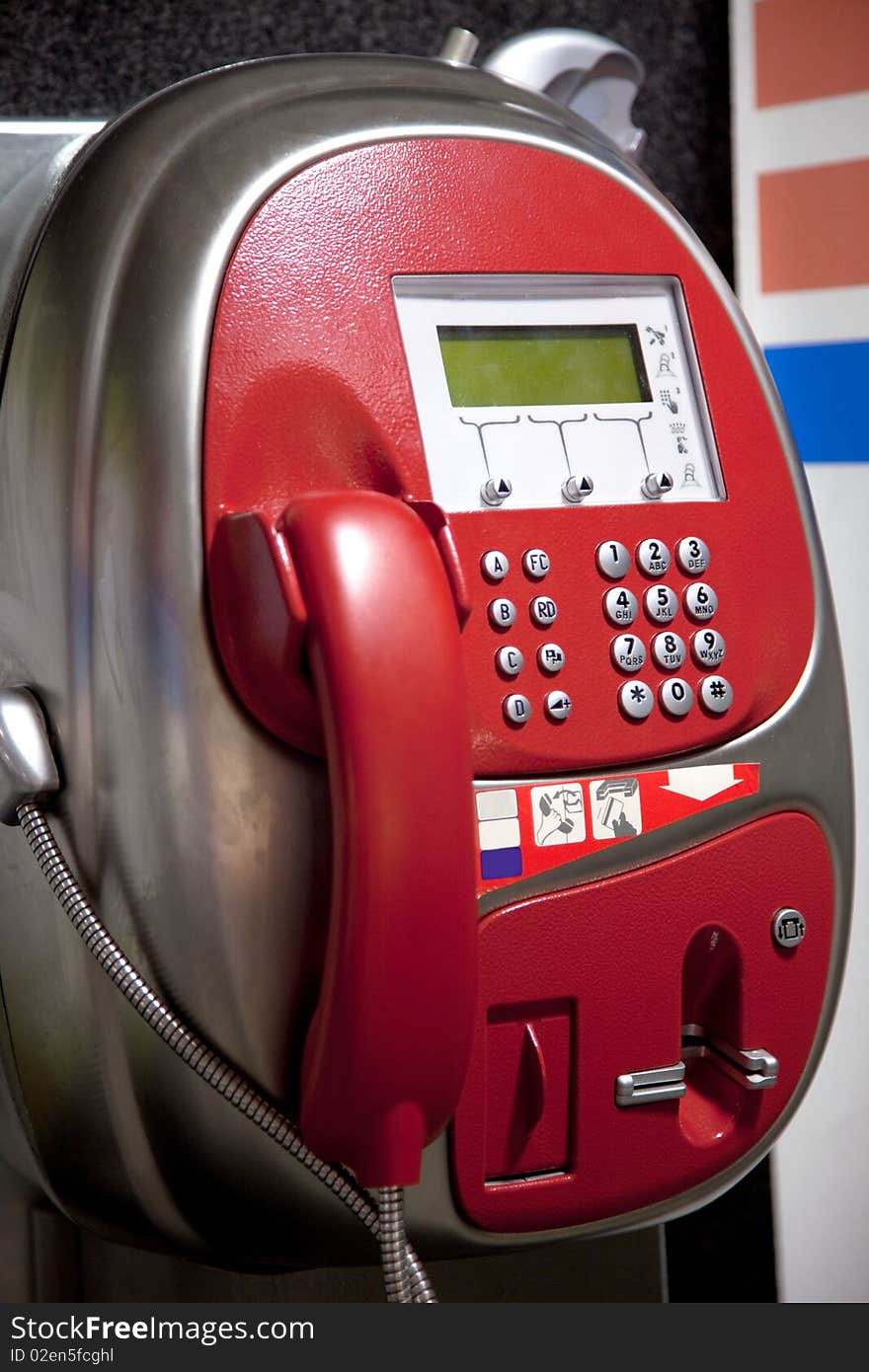 Public phone.Vienna international airport