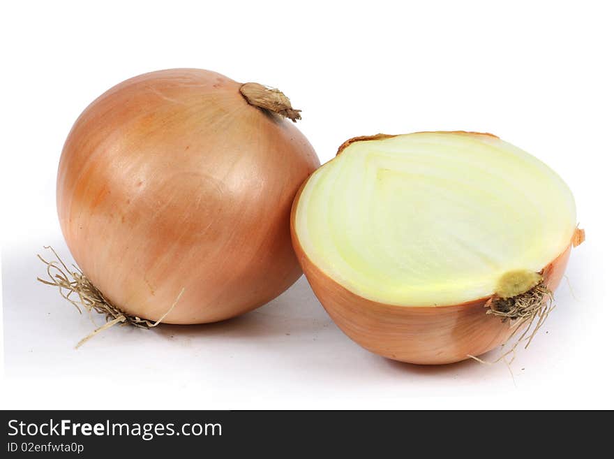 Onion isolated on white background