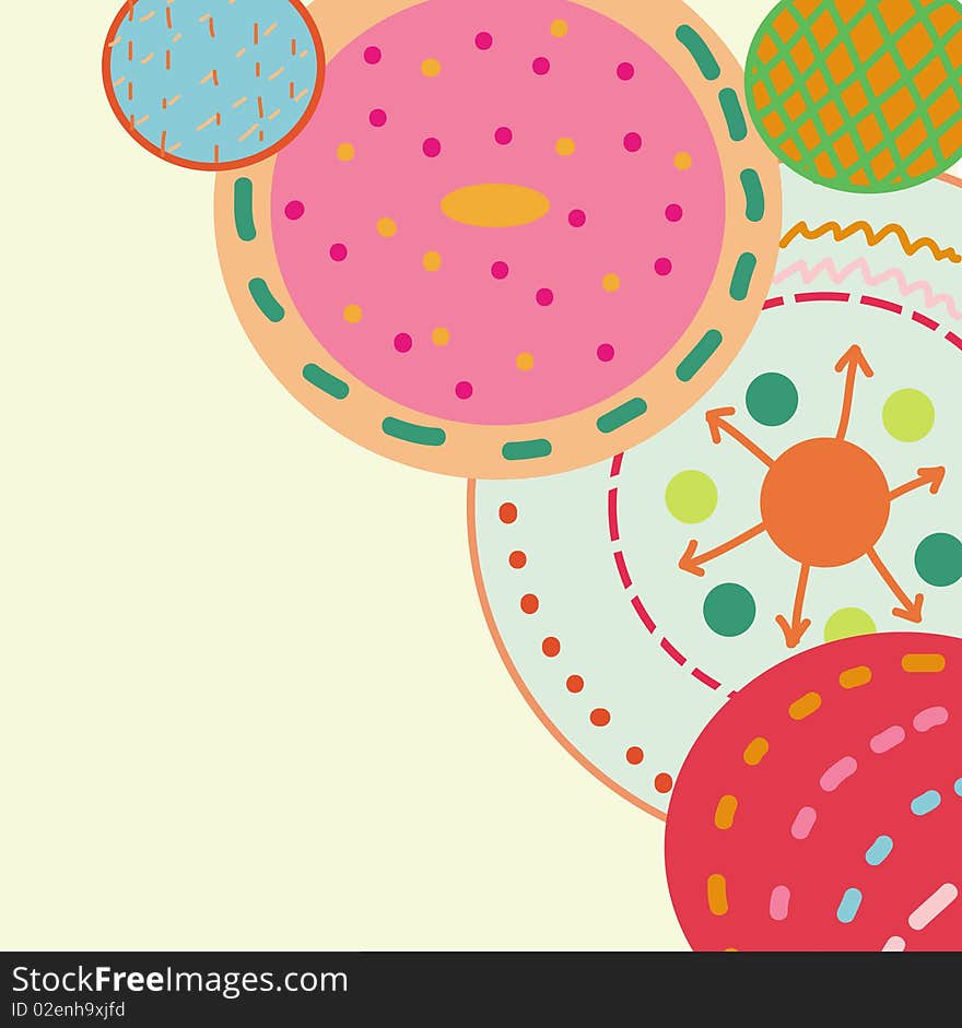 Abstract background with   circles