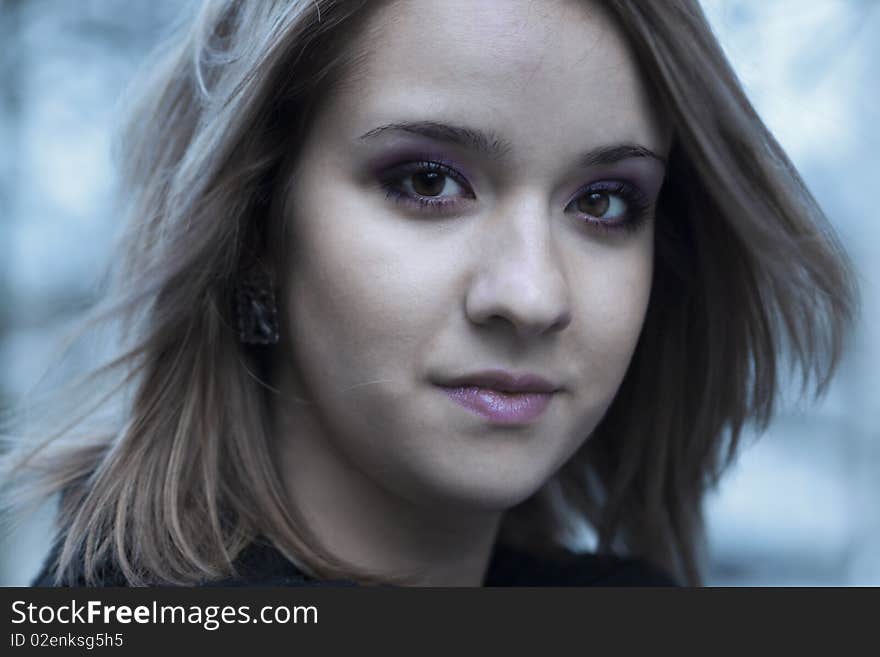 Portrait of an attractive girl in cool shades. Portrait of an attractive girl in cool shades