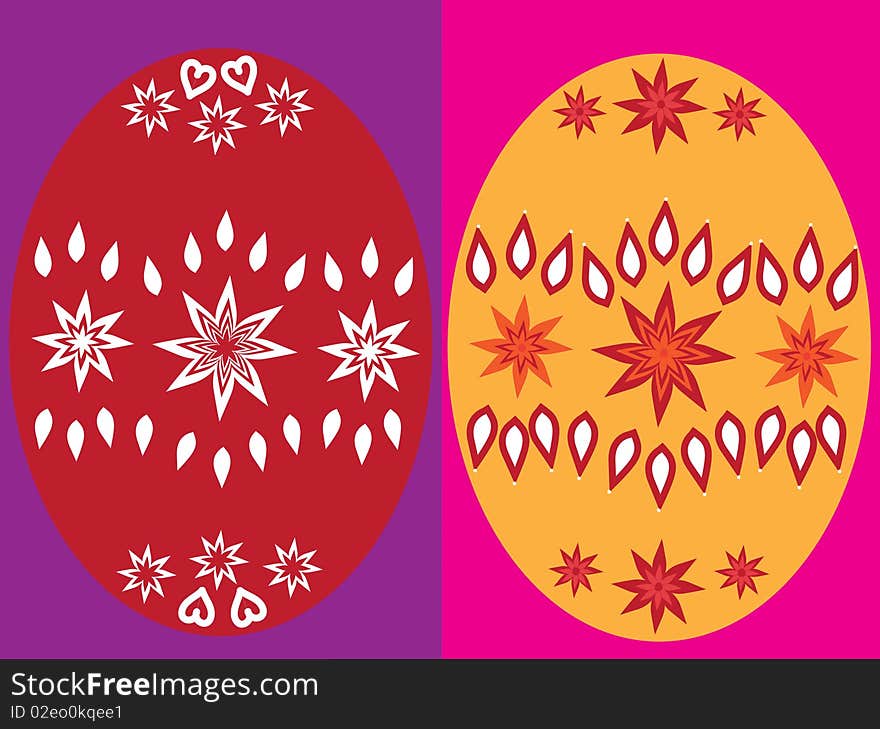 Easter eggs in different colors