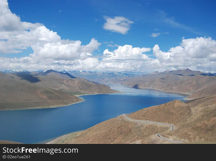 A beautiful lake in tibet