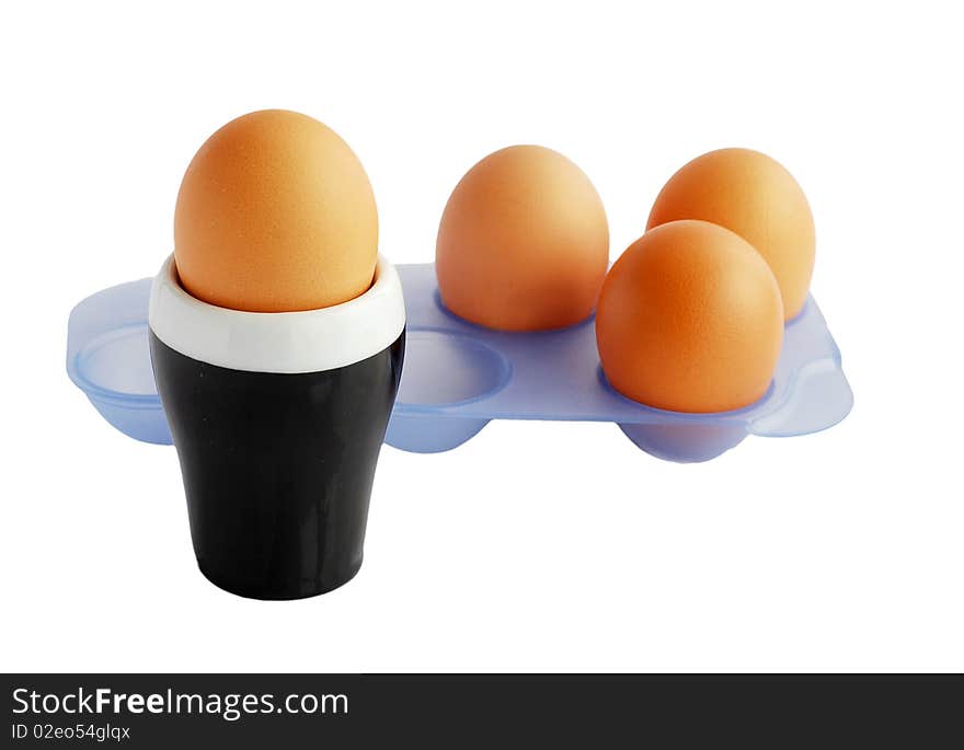 Fresh brown eggs