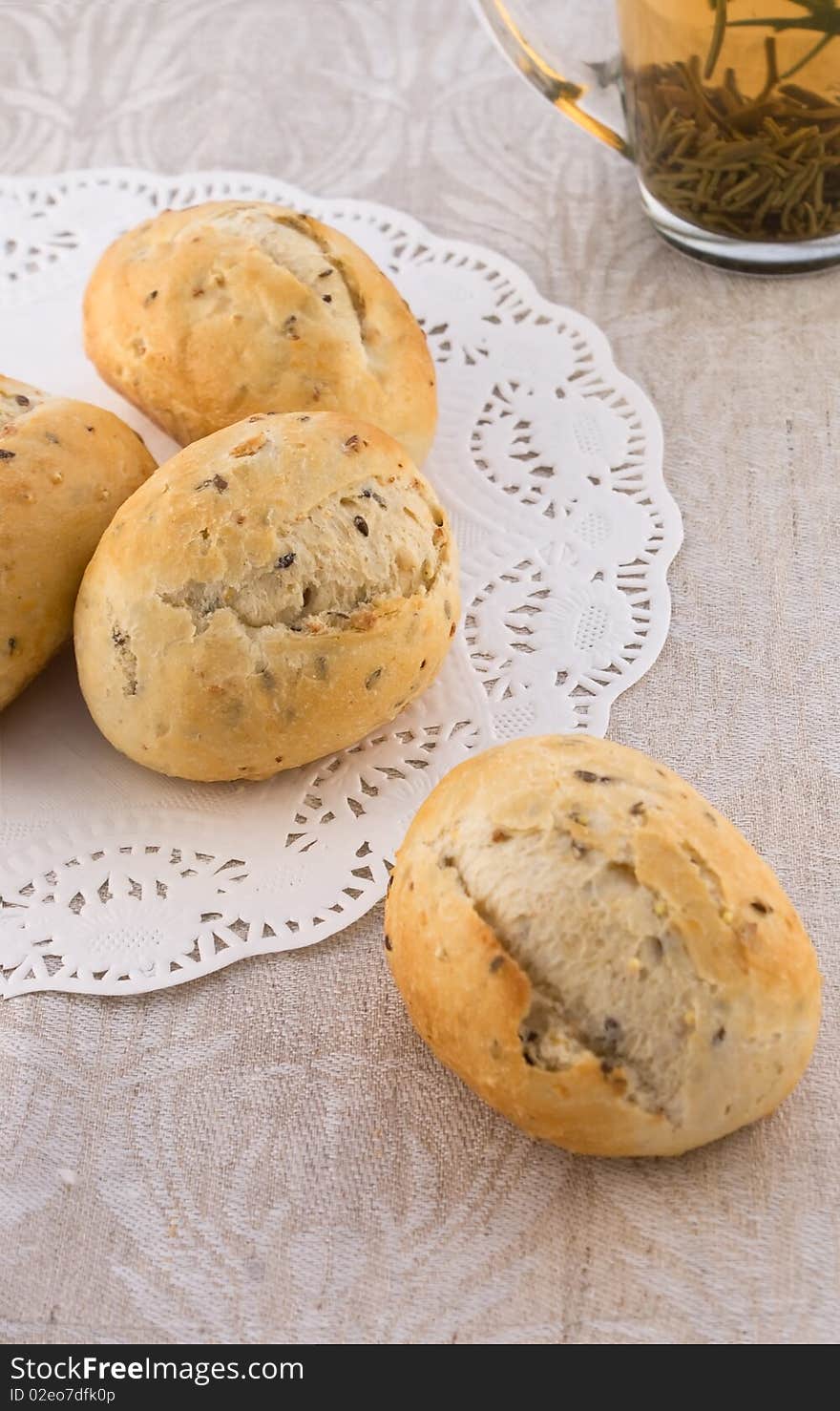 Fresh baked  bun rolls