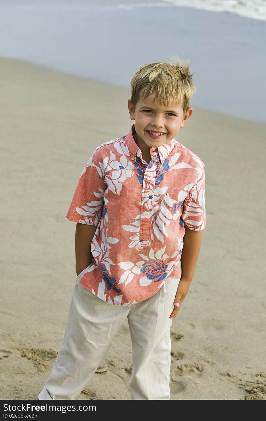 Little Boy walking on Beach. Little Boy walking on Beach