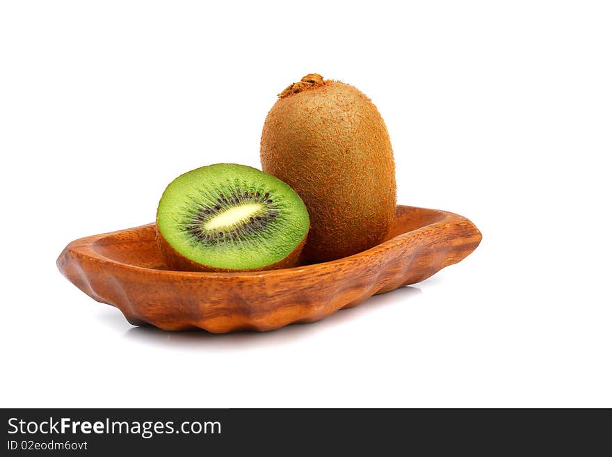 Kiwi fruit isolated on white