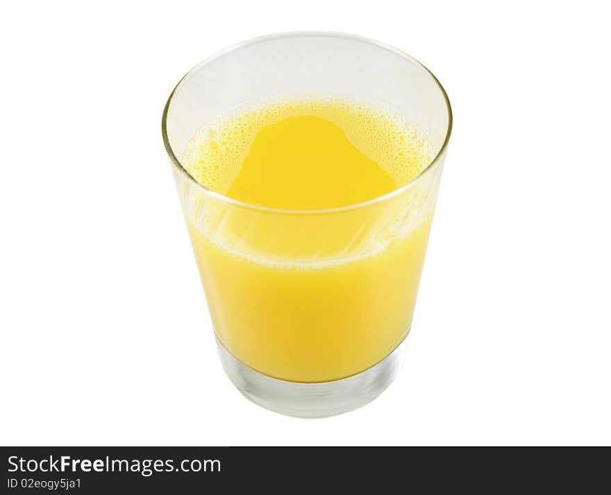 Orange juice isolated on white background