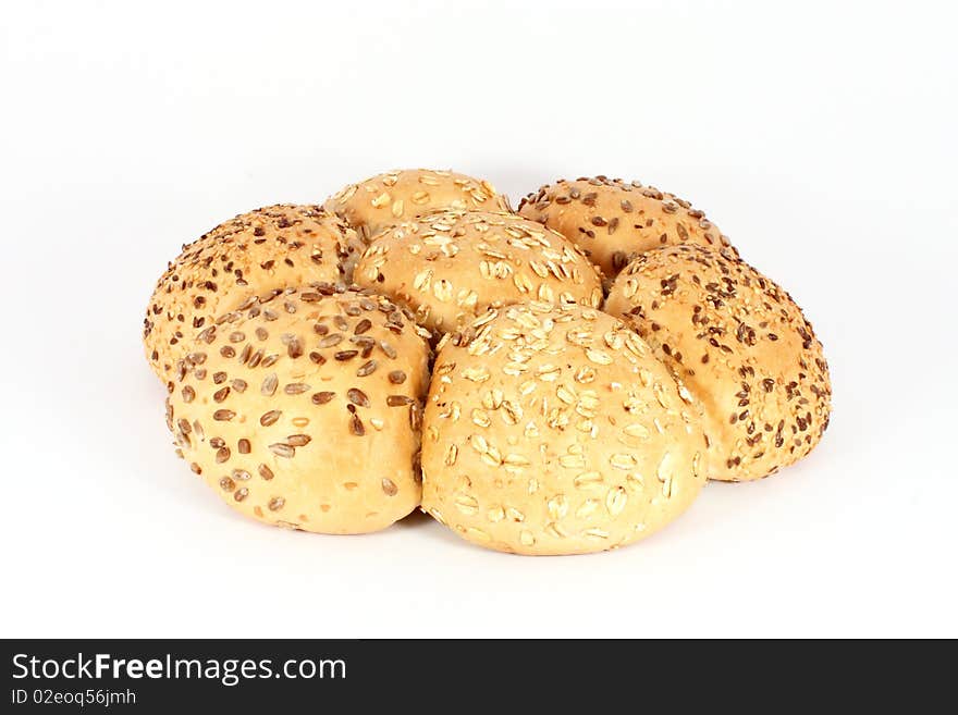 Mosaic bread, isolated on white background