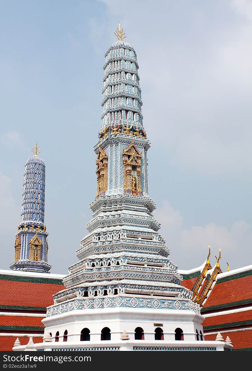 Temple in Bangkok in territory of a royal palace