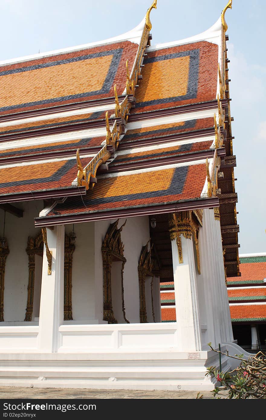 Temple in Bangkok in territory of a royal palace