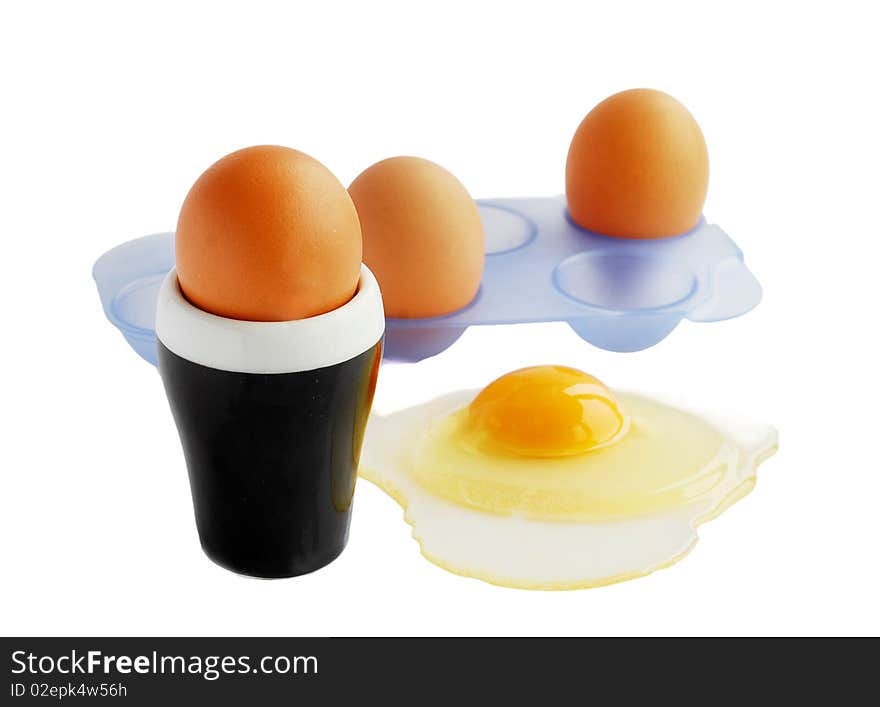 Fresh brown eggs