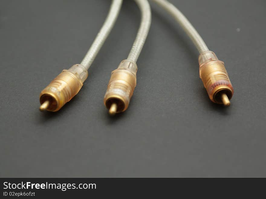 Three electrical wires with contacts