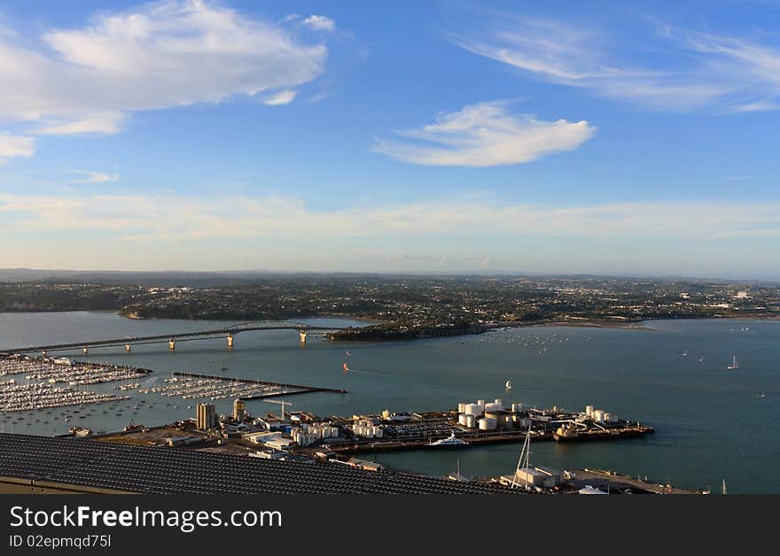 Iew from skytower , Auckland