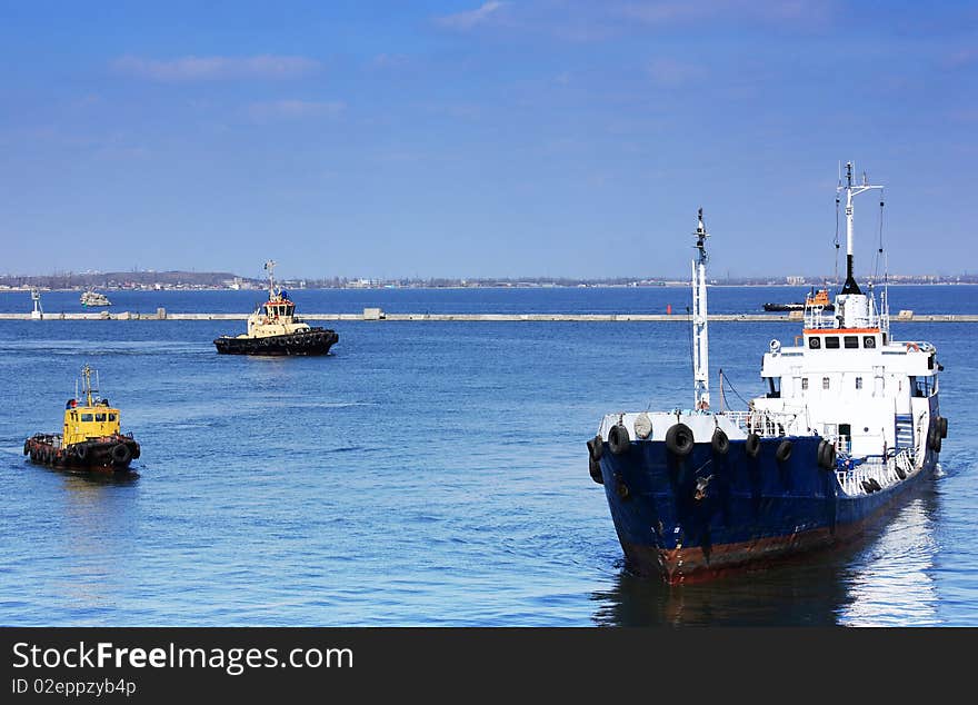 Ship Arriving To Port