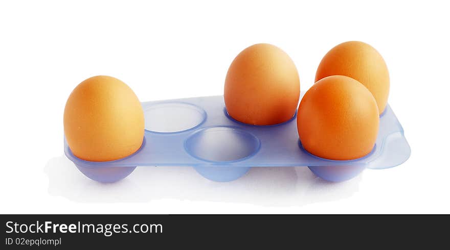 Fresh brown eggs