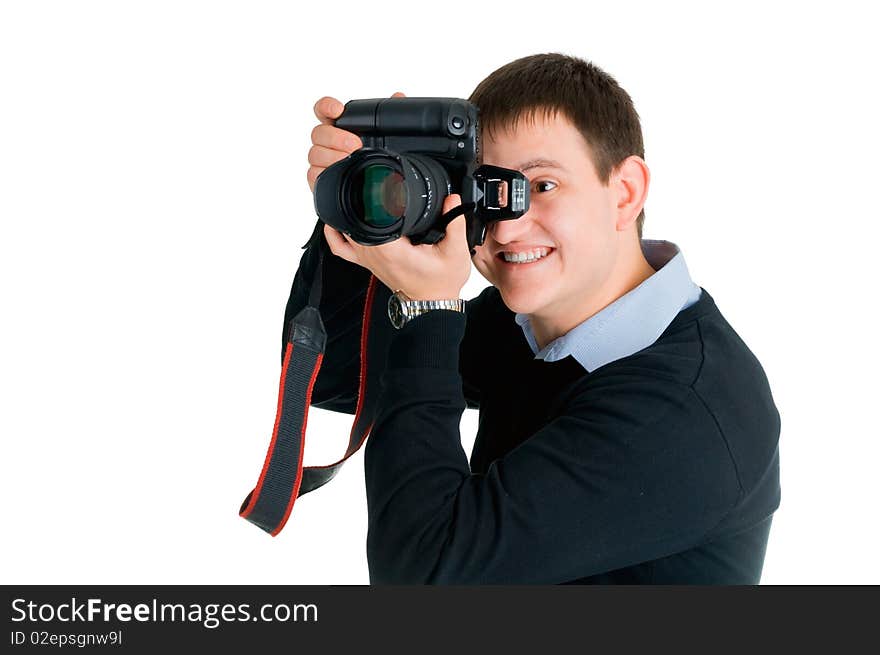 The cheerful photographer