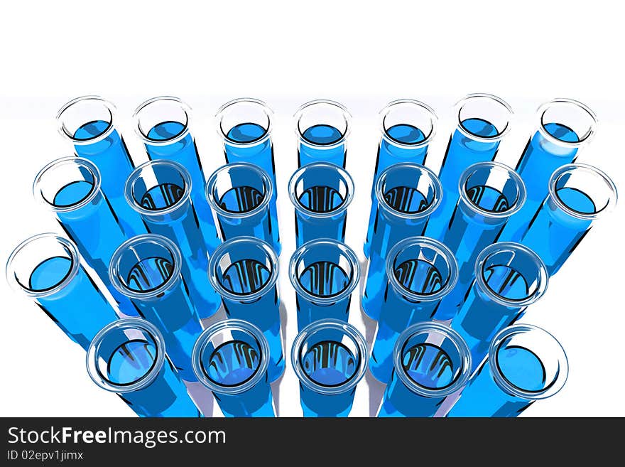 3D Render Test Tube Image