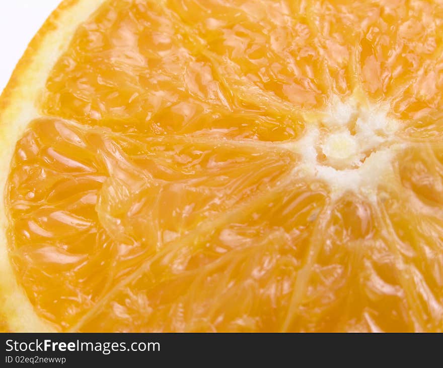 Orange on a white background