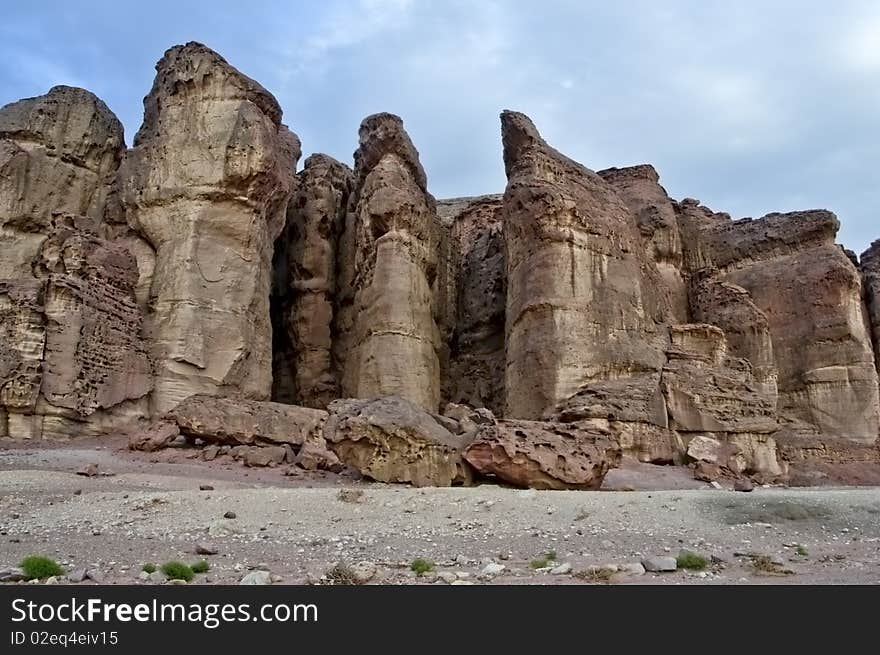 This shot was taken in winter time at the National geological and historical park Timna, Israel. This shot was taken in winter time at the National geological and historical park Timna, Israel