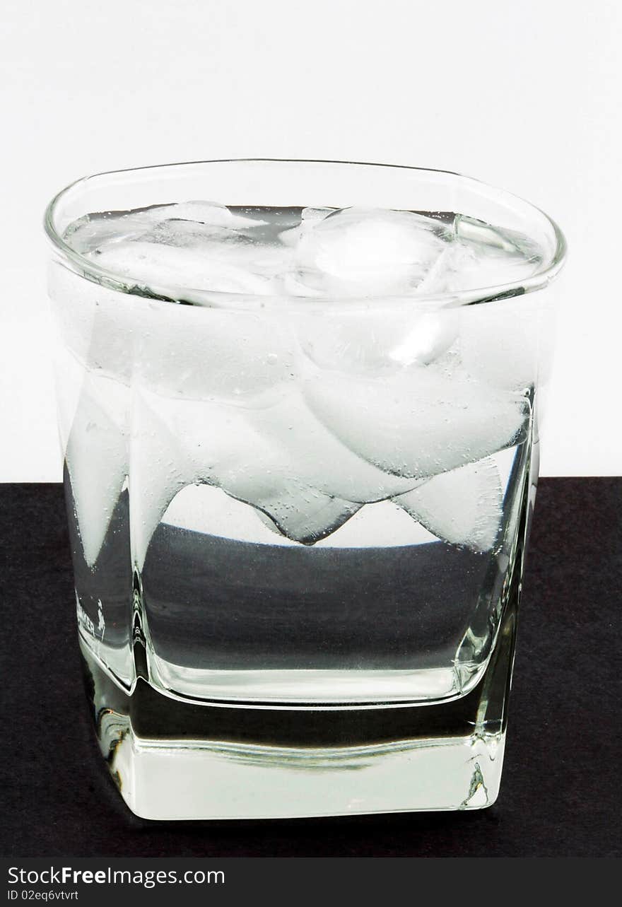 This is a glass of ice water.