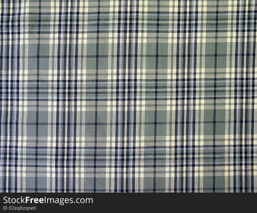 Green Checked Fabric