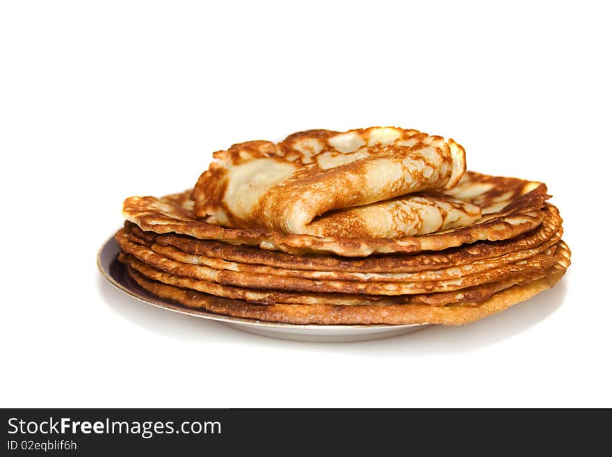 Russian pancakes on the plate