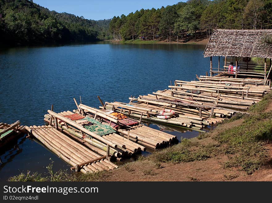 Thai Raft In The Lake