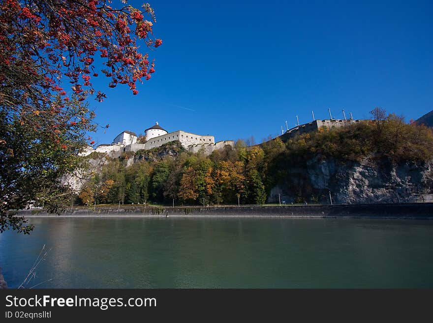 The Fortress of Kufstein seen from train station