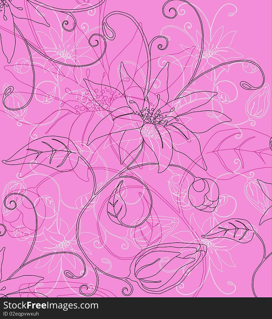 Abstract Flowers Background