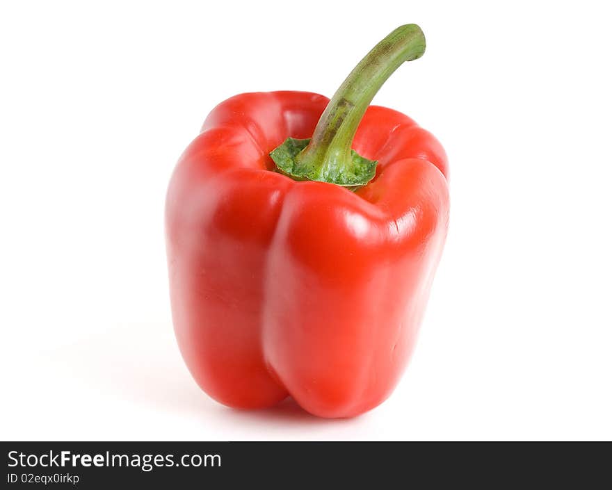 This red pepper, sweet white background