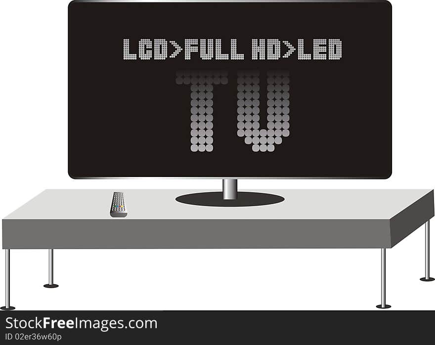 Graphic design, black-controlled LCD televisions. Graphic design, black-controlled LCD televisions