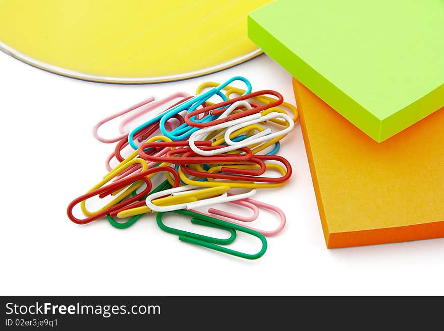 Stationery isolated on a white background