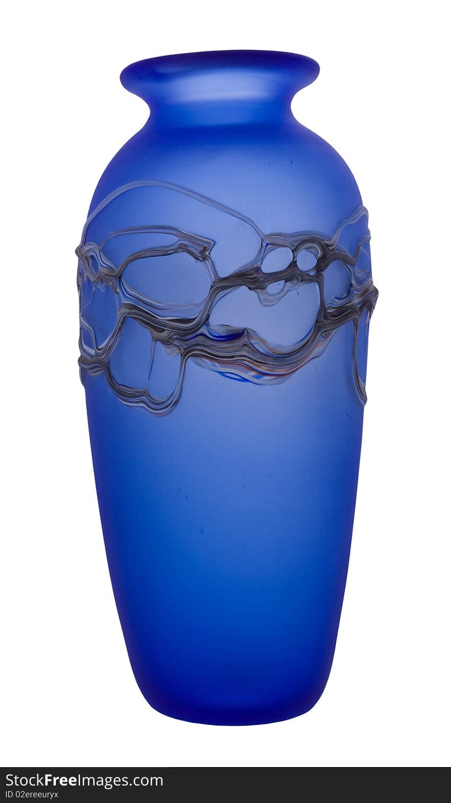 Decorative Glass Vase On Isolated White