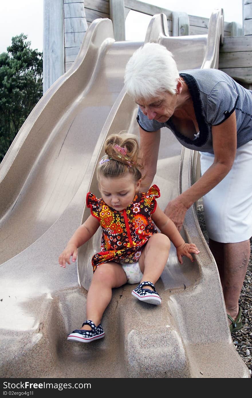 Playing On The Slide